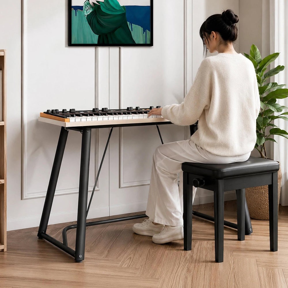 Stativ för elpiano / digitalpiano - Svart / Keyboardstativ / Pianostativ