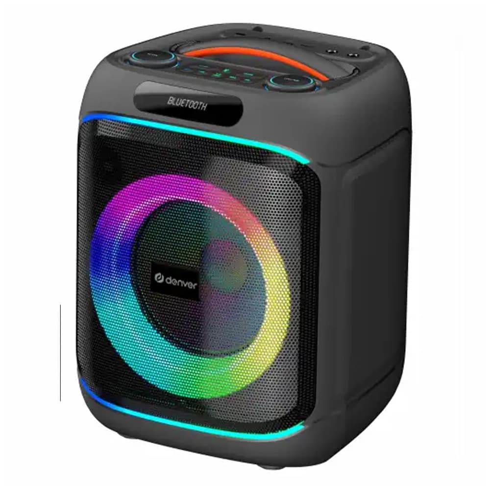Denver Partyhögtalare 40W med LED och mikrofon / Bluetooth-högtalare / Festhögtalare