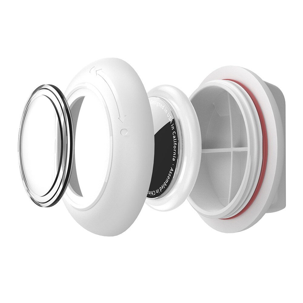 Skyddsfodral med clips för Apple AirTag (1/2) - Vit / AirTag-fodral / Spårbricksfodral