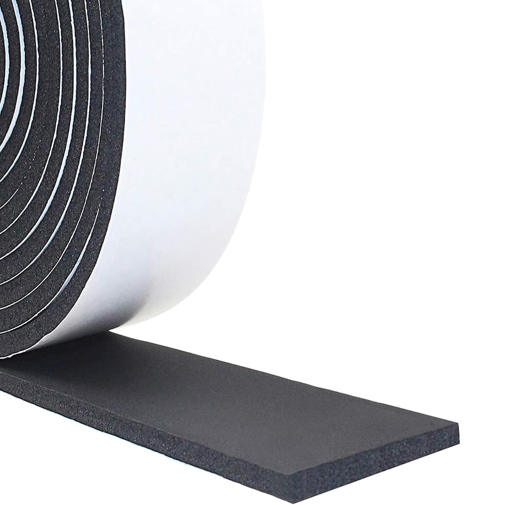 Självhäftande ljudtätningslist i EVA-skum - 4 cm × 5 m / Skumtätningslist / Ljuddämpningslist