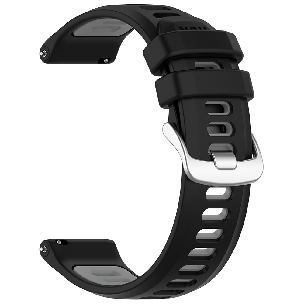 Klockarmband i silikon för Garmin Forerunner 170 (20 mm) - Svart/Grå / Klockarmband / Smartklockearmband