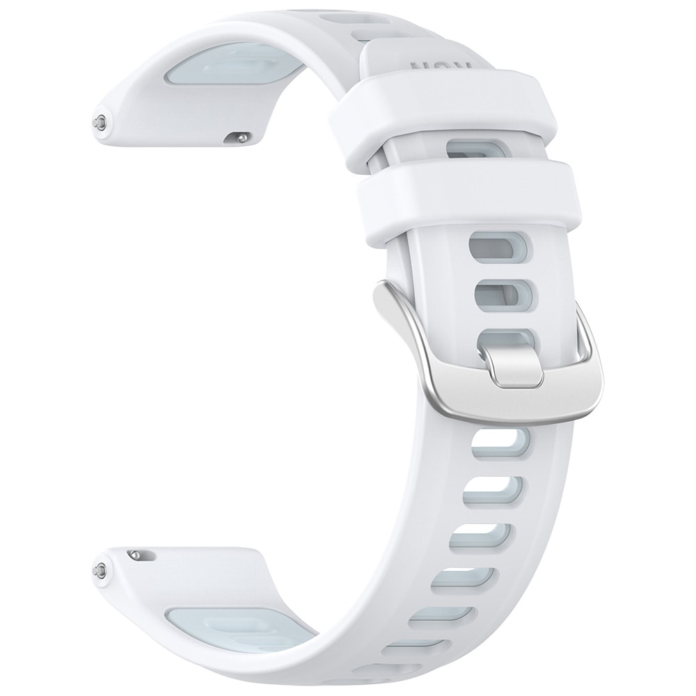 Klockarmband i silikon för Garmin Forerunner 170 (22 mm) - Vit/Ljusblå / Klockarmband / Smartklockearmband