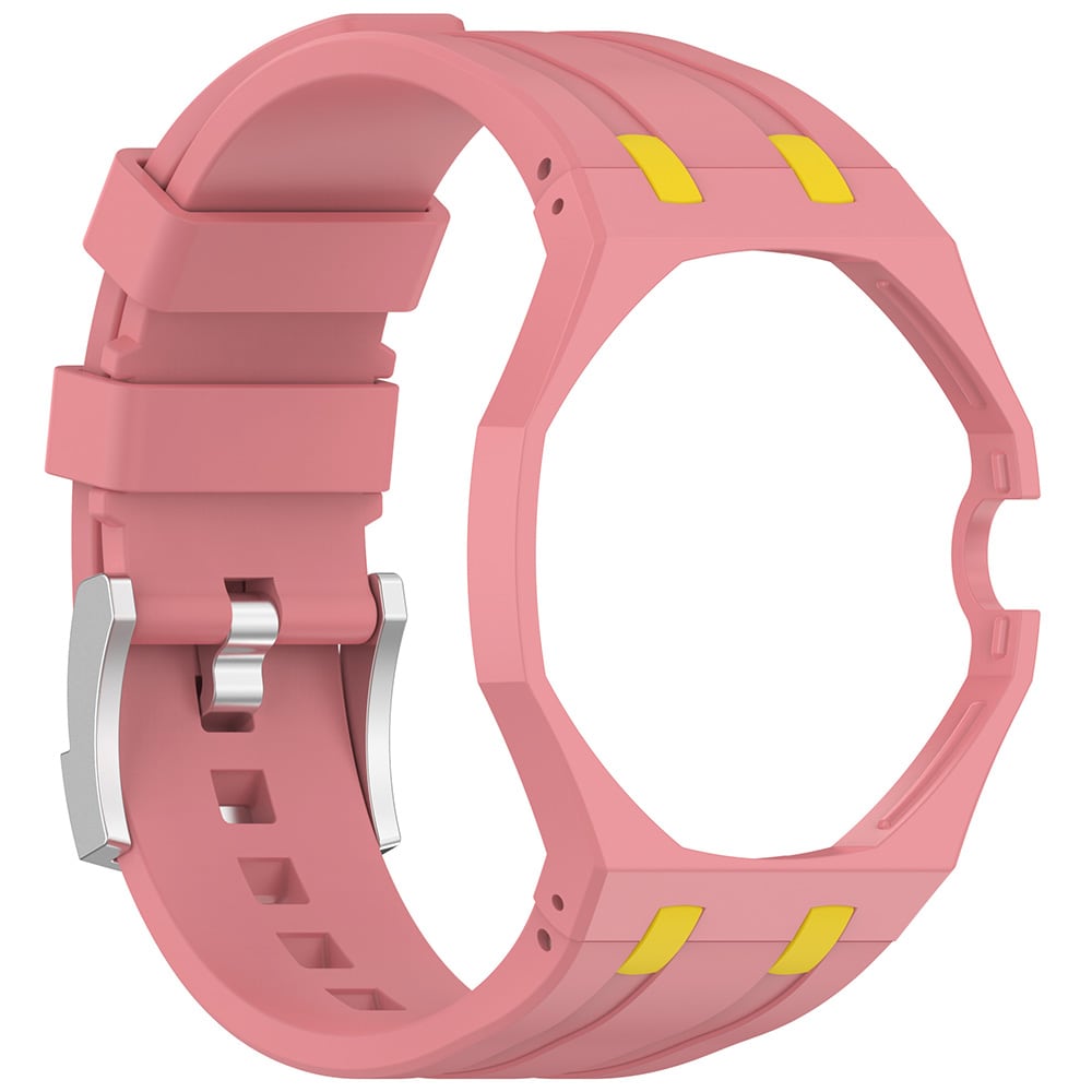Klockarmband i silikon för Swatch × Audemars Piguet - Rosa/Gul / Klockarmband / Smartklockearmband