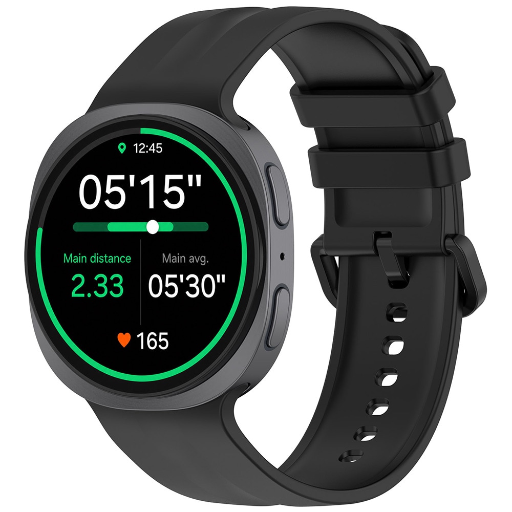 Silikonarmbånd til Samsung Galaxy Watch9 – Svart, størrelse S / Armbånd / Armbånd til smartklokker
