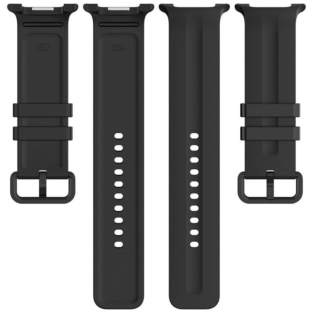 Silikonarmbånd til Samsung Galaxy Watch9 – Svart, størrelse L / Armbånd / Armbånd til smartklokker