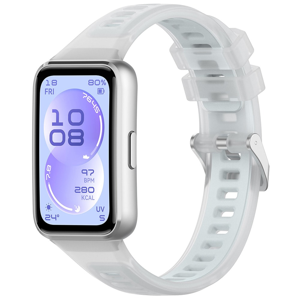 Silikonarmbånd til Huawei Band 11 Pro – Hvit / Jelly-armbånd / Armbånd til smartklokke
