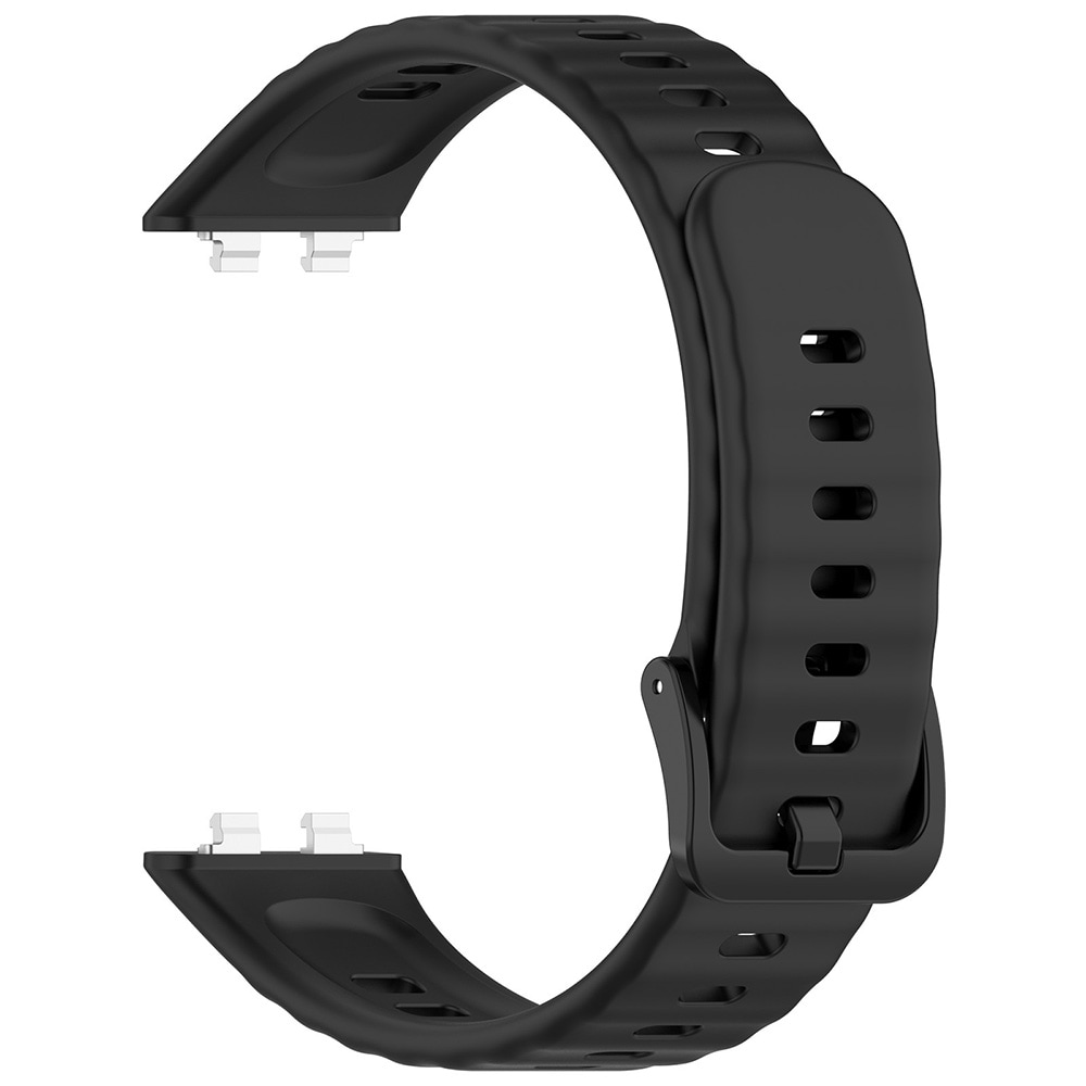 Klockarmband i silikon för Huawei Band 11 Pro - Svart / Silikonarmband / Sportarmband