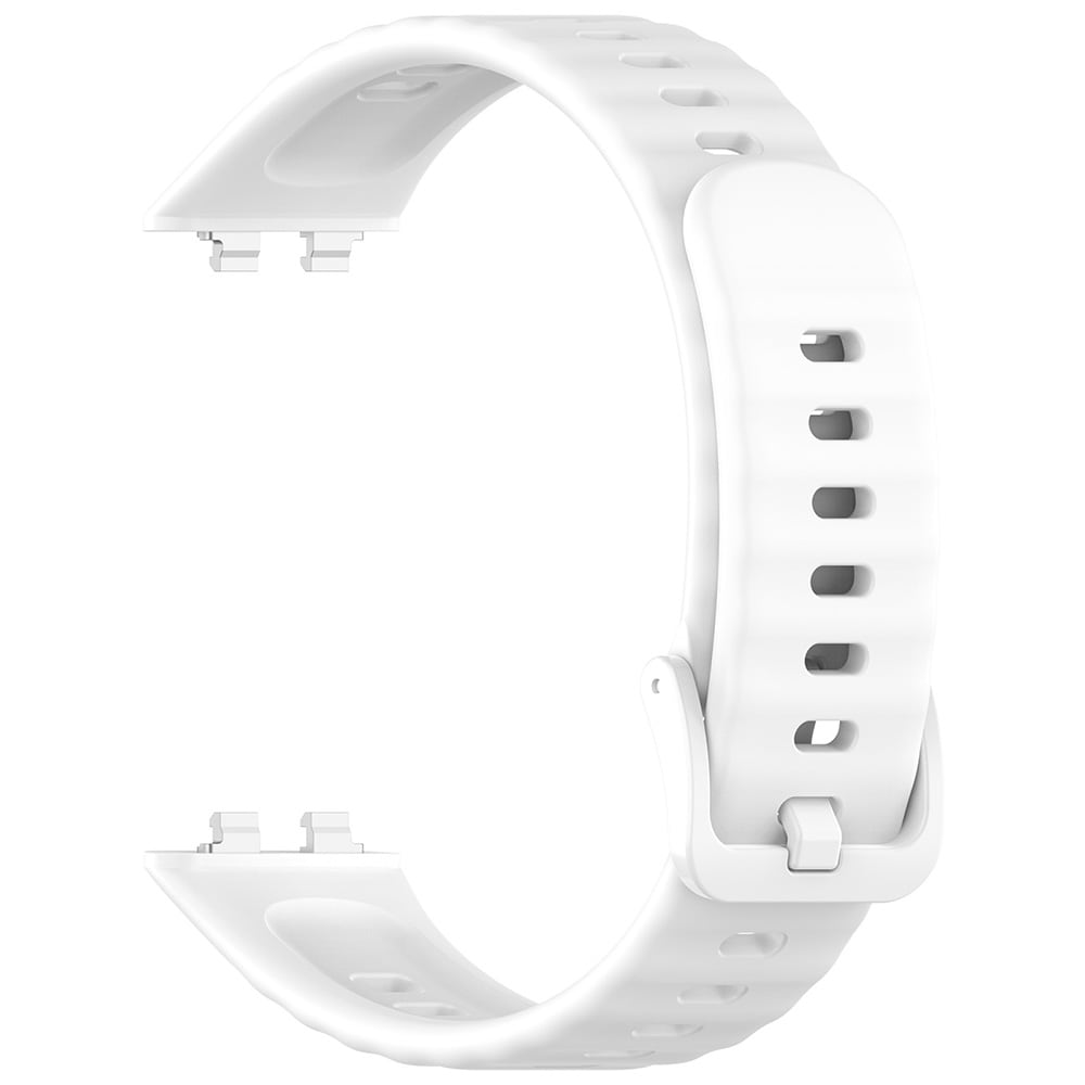 Klockarmband i silikon för Huawei Band 11 Pro - Vit / Silikonarmband / Sportarmband