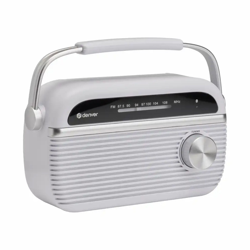 FM Radio med bluetooth - Vit / FM-radio / Bluetooth-radio