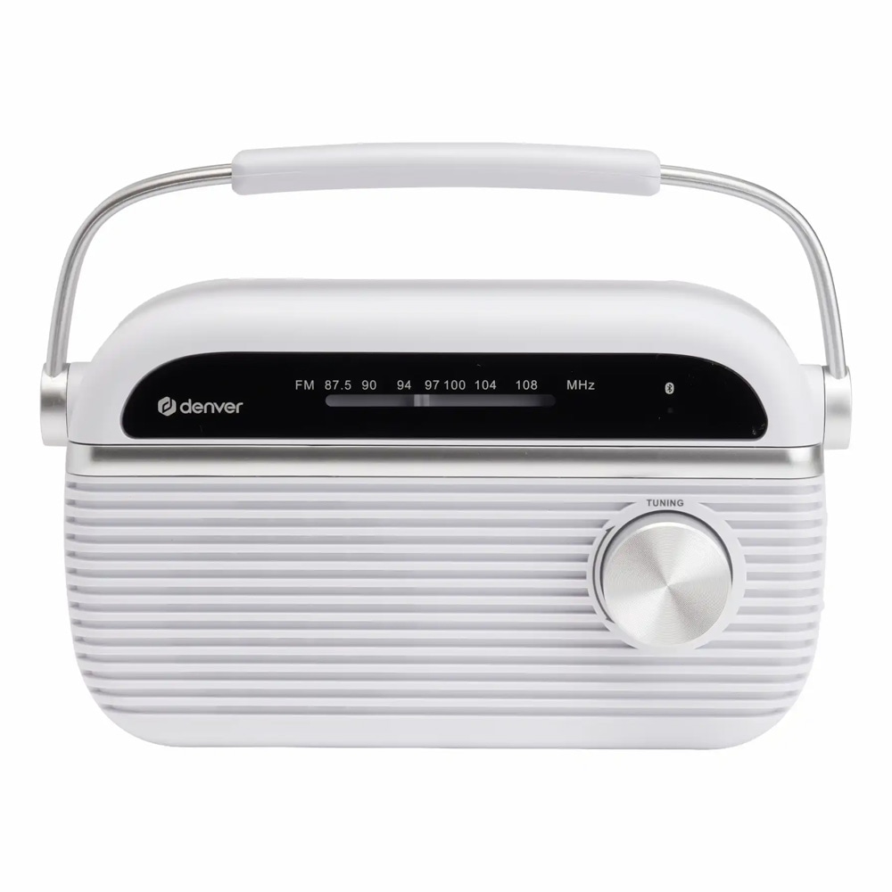 FM Radio med bluetooth - Vit / FM-radio / Bluetooth-radio