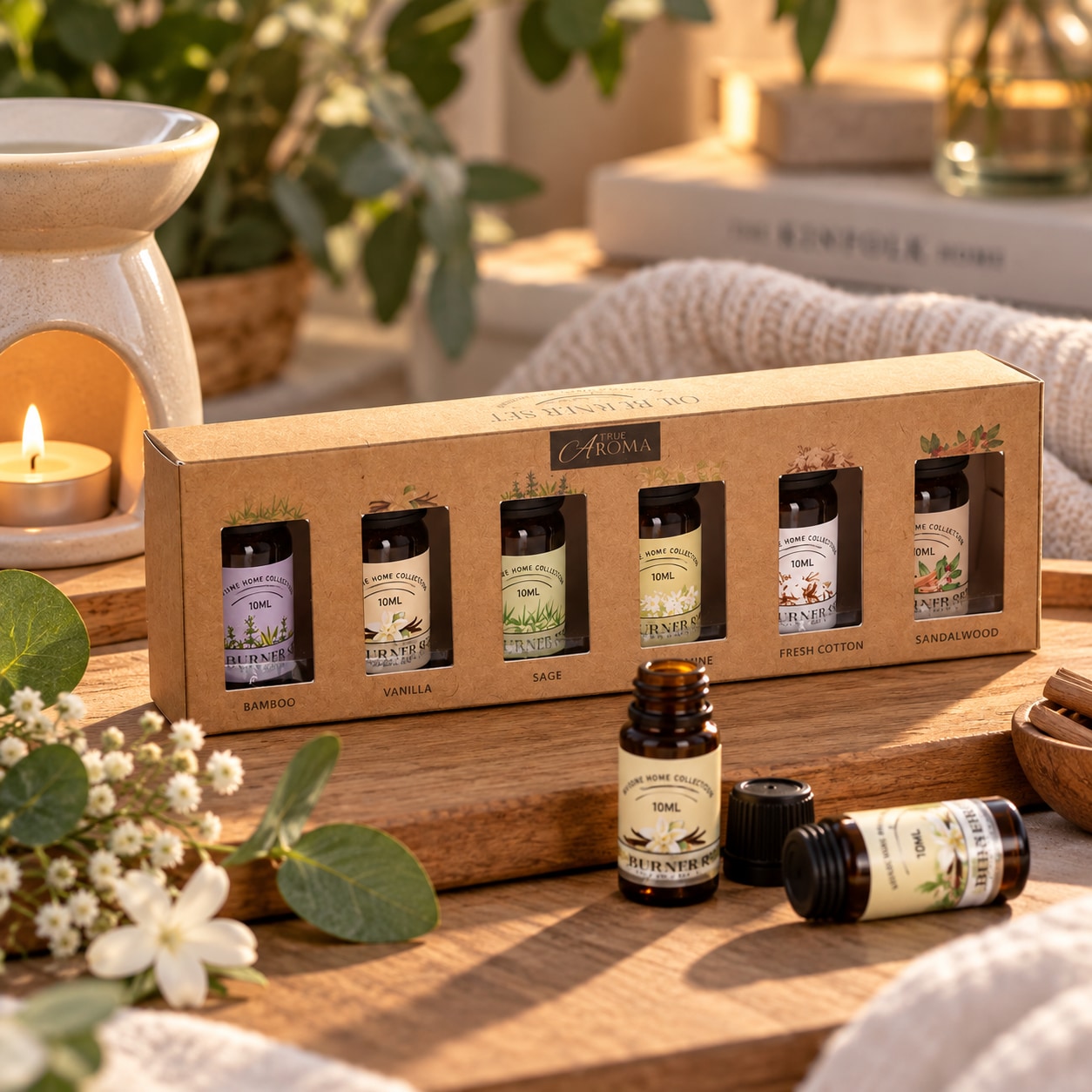 Doftoljor 6-pack 10ml i glasflaska / Aromaset / Doftoljepaket