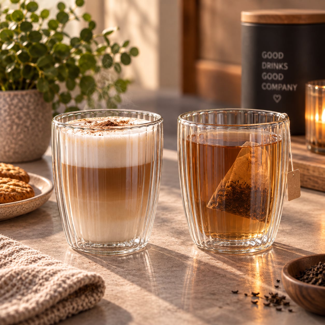 Dubbelväggade kaffe-/teglas 250ml 2-pack / Termoglas / Dubbelväggade kaffeglas