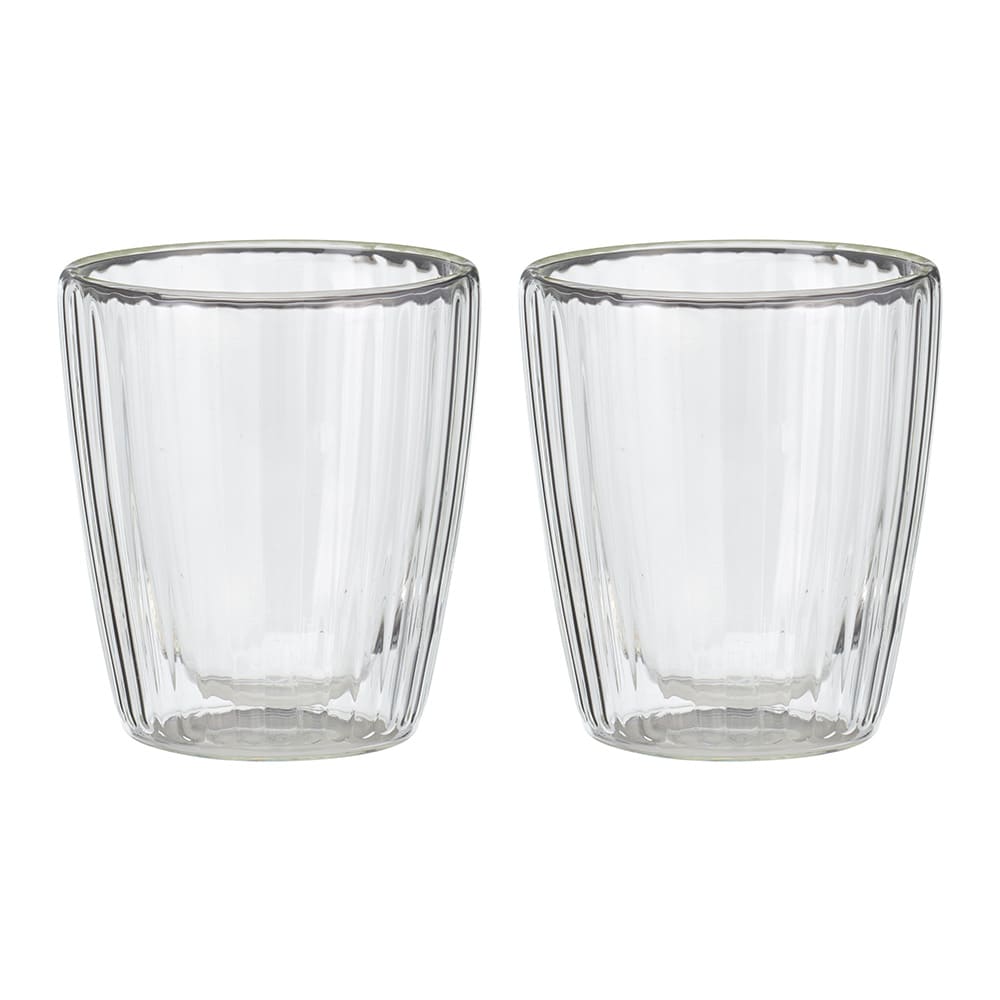 Dubbelväggade kaffe-/teglas 250ml 2-pack / Termoglas / Dubbelväggade kaffeglas