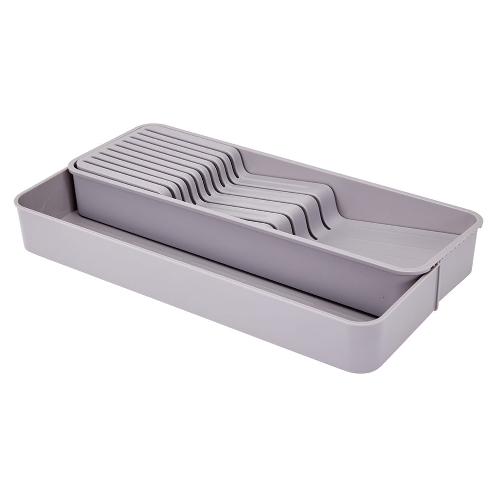 Udtrækkelig bestikindsats 39,5 x 14–22,8 cm / Justerbar bestikskuffe / Bestikorganizer