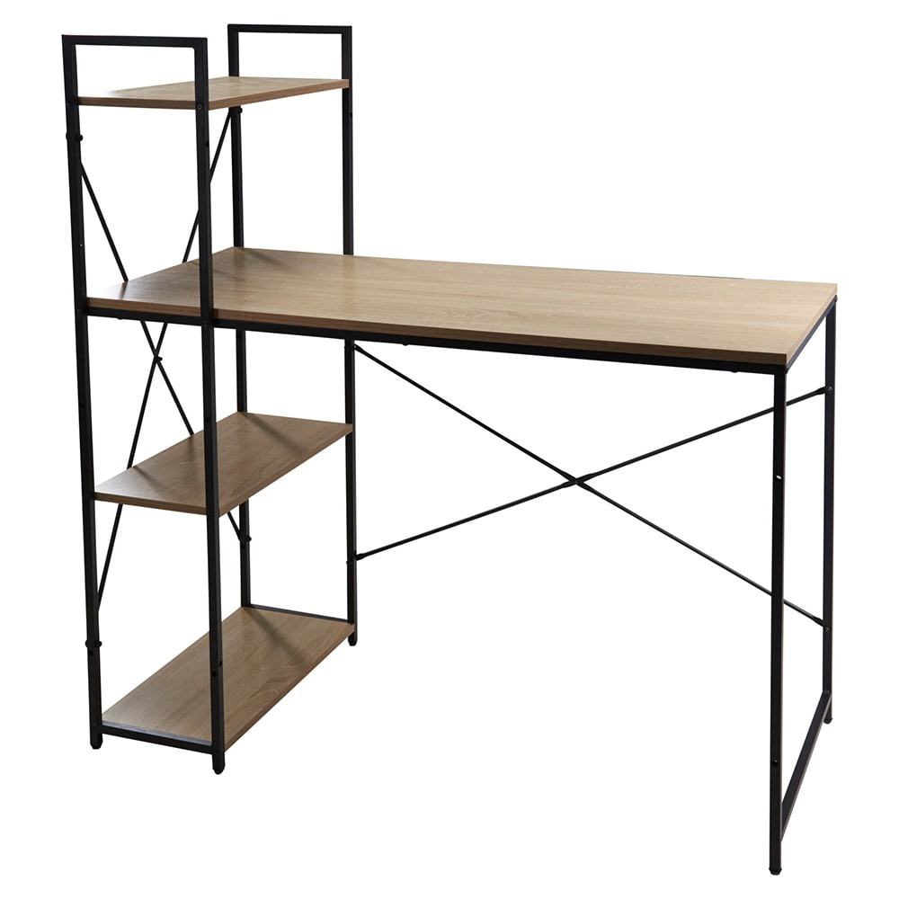 Bord med hylla i MDF och metall 110x52x116cm / Arbetsbord / Skrivbord med hylla