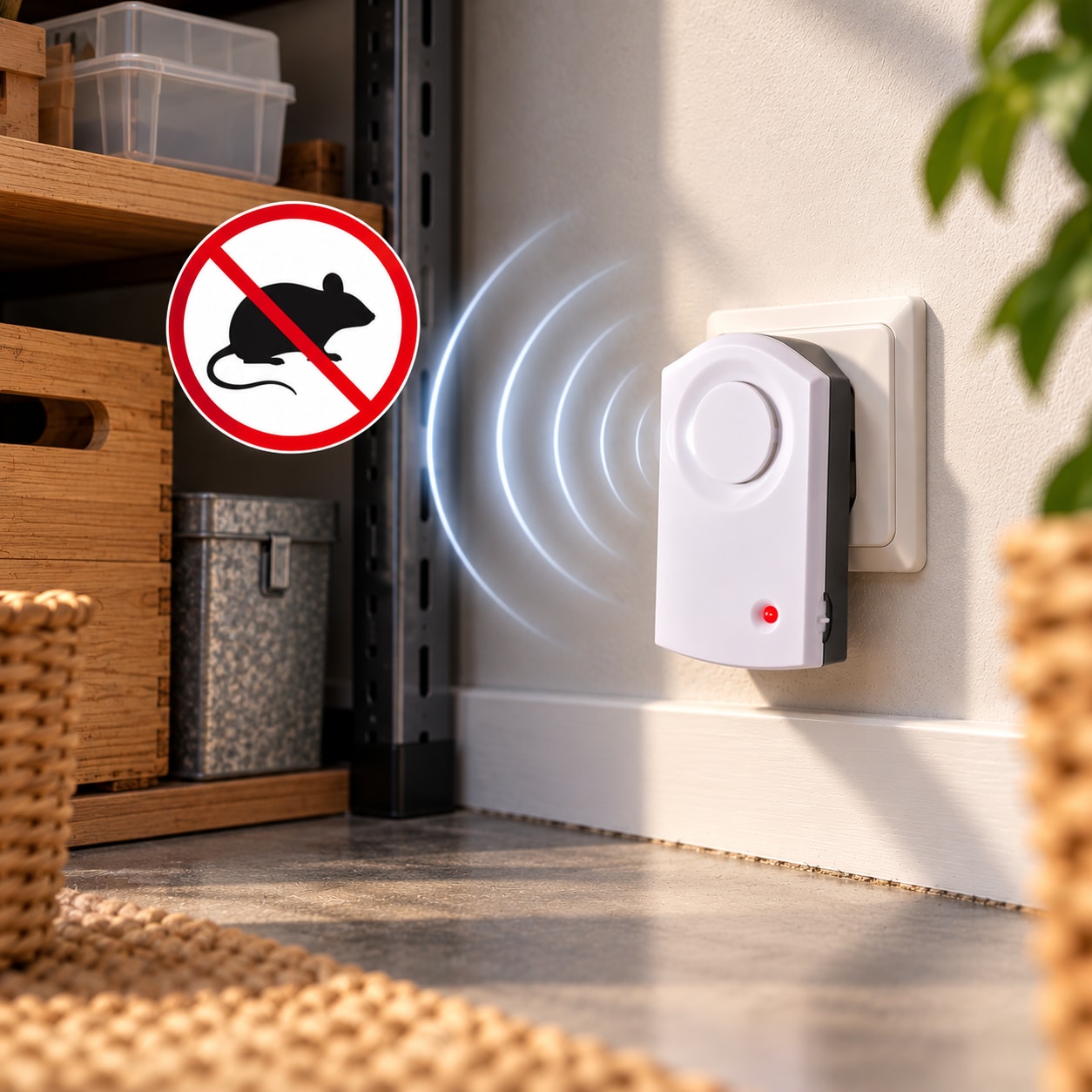 Ultraljudsavskräckare mot råttor och möss 230V / Ultraljudsrepeller / Mus- och råttskrämma