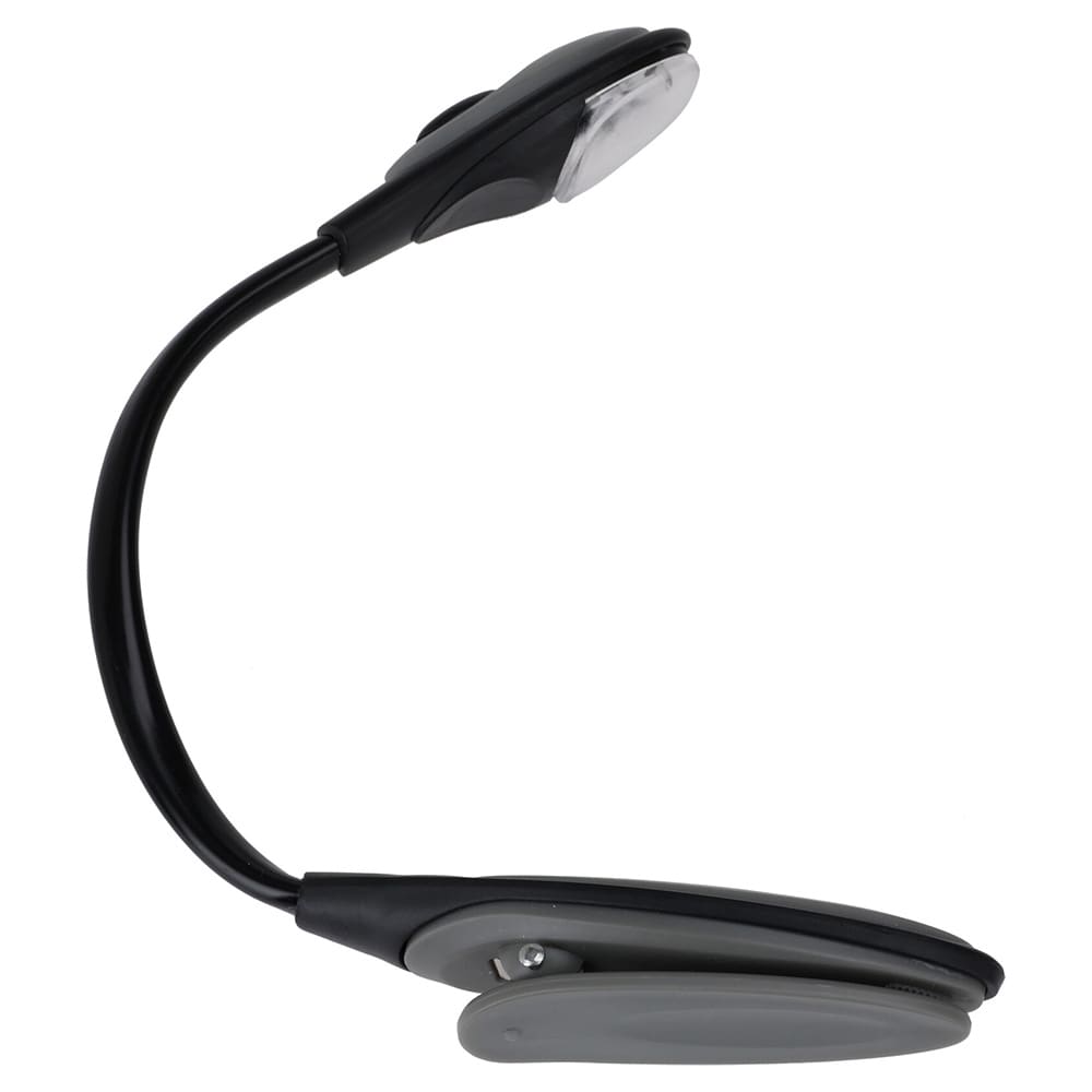Läslampa för bok med klämma - Grå / Boklampa / LED-läslampa