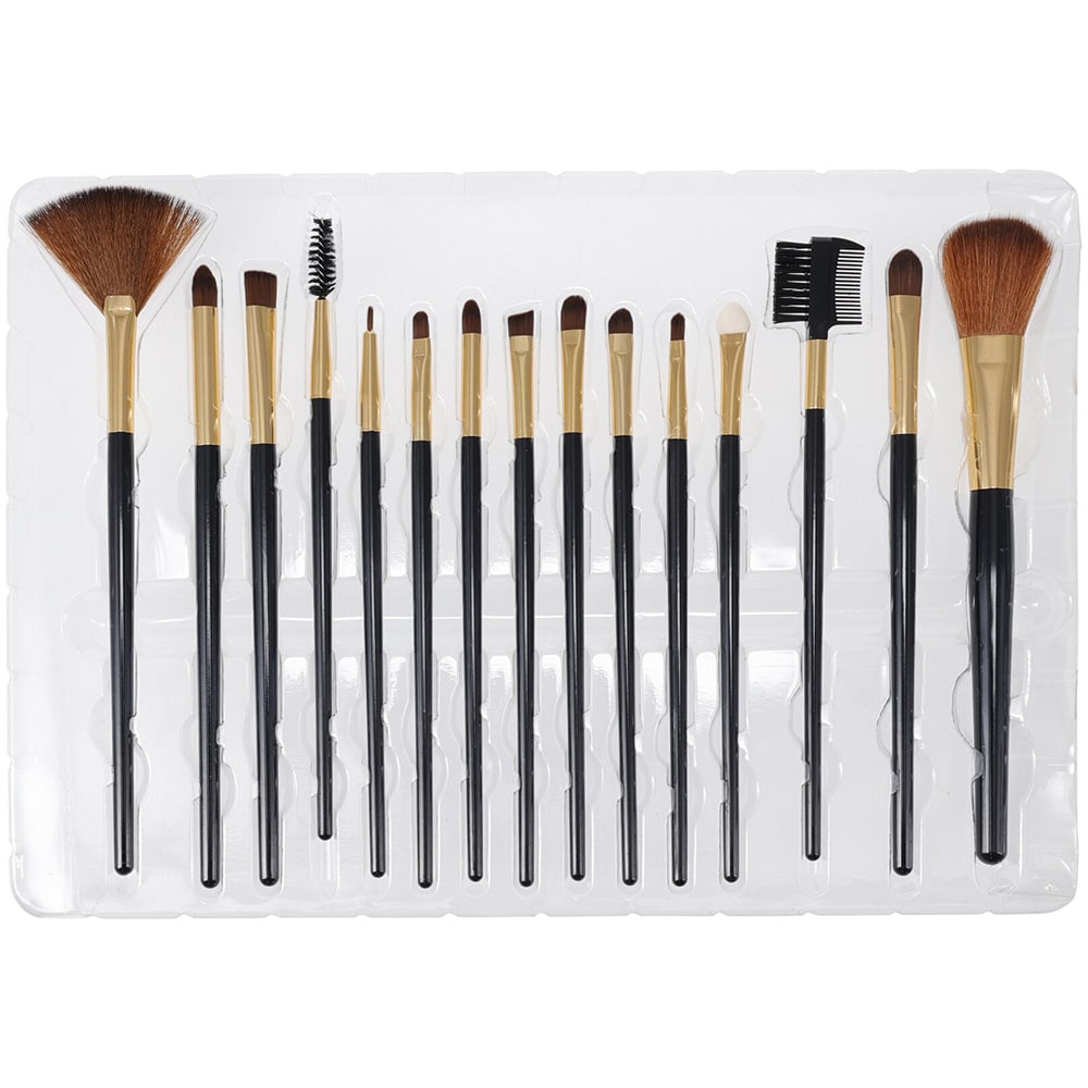 Sminkborstar 15 delar / Sminkborstset / Makeupborstar