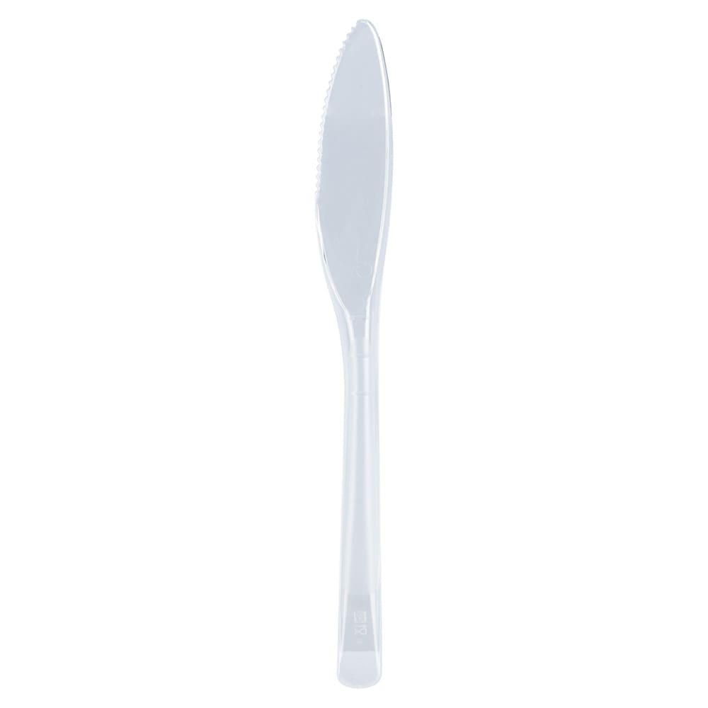 50-pack Återanvändbara knivar i plast 17,5cm - Transparent / Plastknivar / Återanvändbara bestick