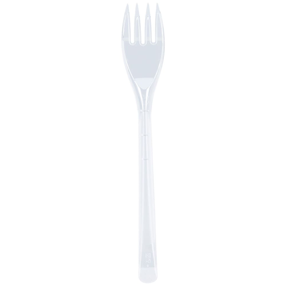 50-pack Återanvändbara gafflar i plast 17,5cm - Transparent / Plastgafflar