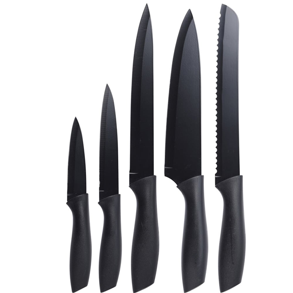 Knivset 5 delar med keramisk beläggning - Svart / Knivset / Köksknivar