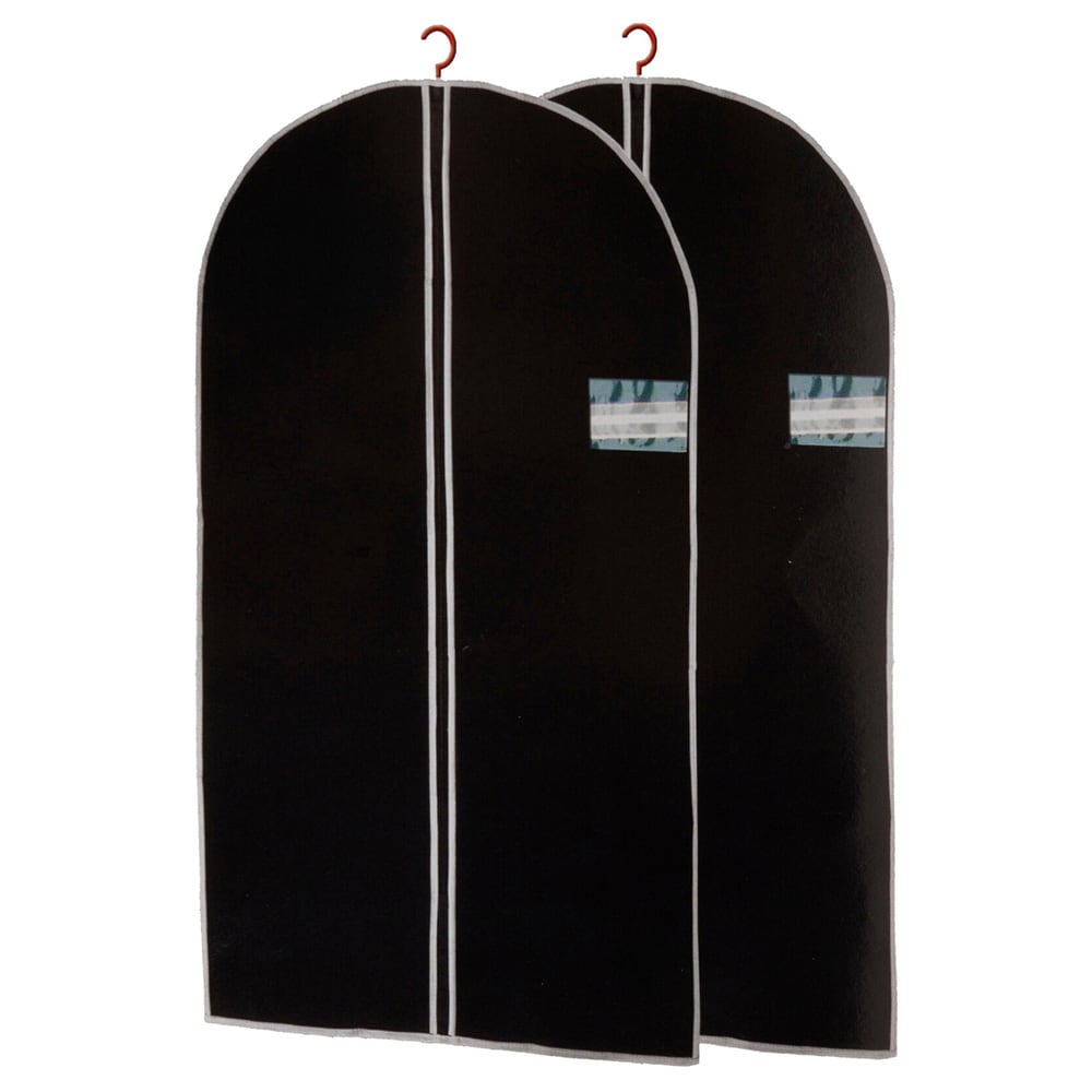 Klädskydd med dragkedja 60x150cm 2-pack - Svart / Klädpåse / Förvaringspåse för kläder