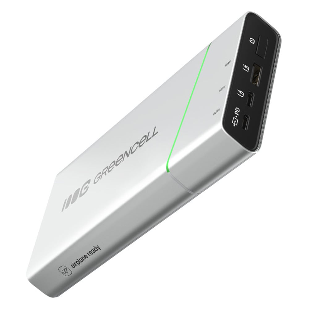 Greencell PowerPlay Pro Powerbank 20800mAh 65W / Powerbank / USB-C-laddare