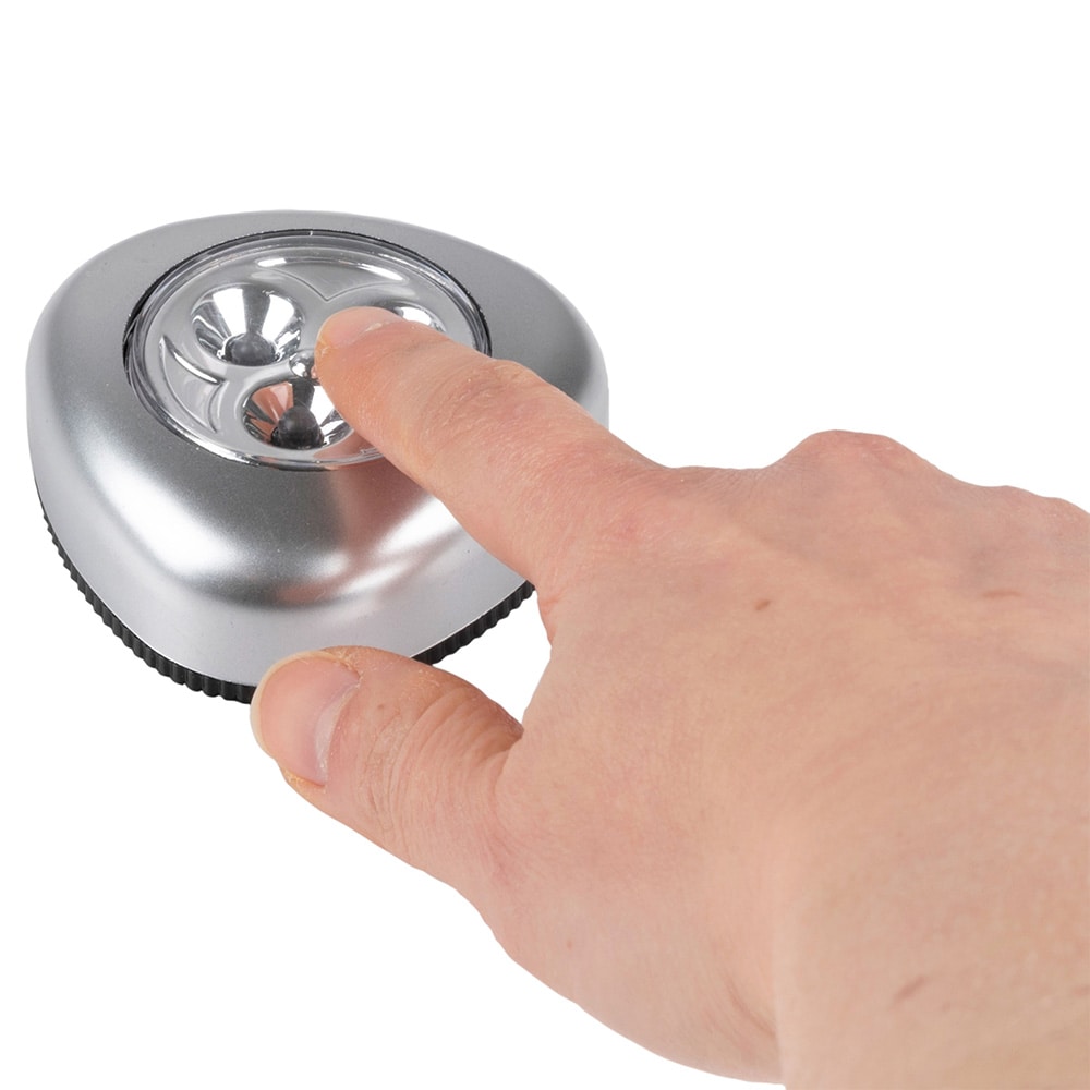 Batteridrivna Spotlights LED Ø70 mm 5-pack / Trycklampor / Självhäftande LED-ljus