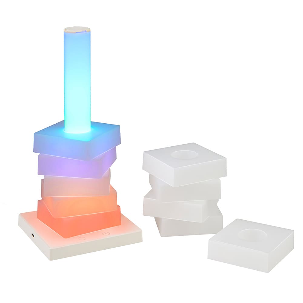 Stämningslampa färgskiftande 26 cm Fyrkantig / Multicolor LED-lampa / Fyrkantig stämningsbelysning
