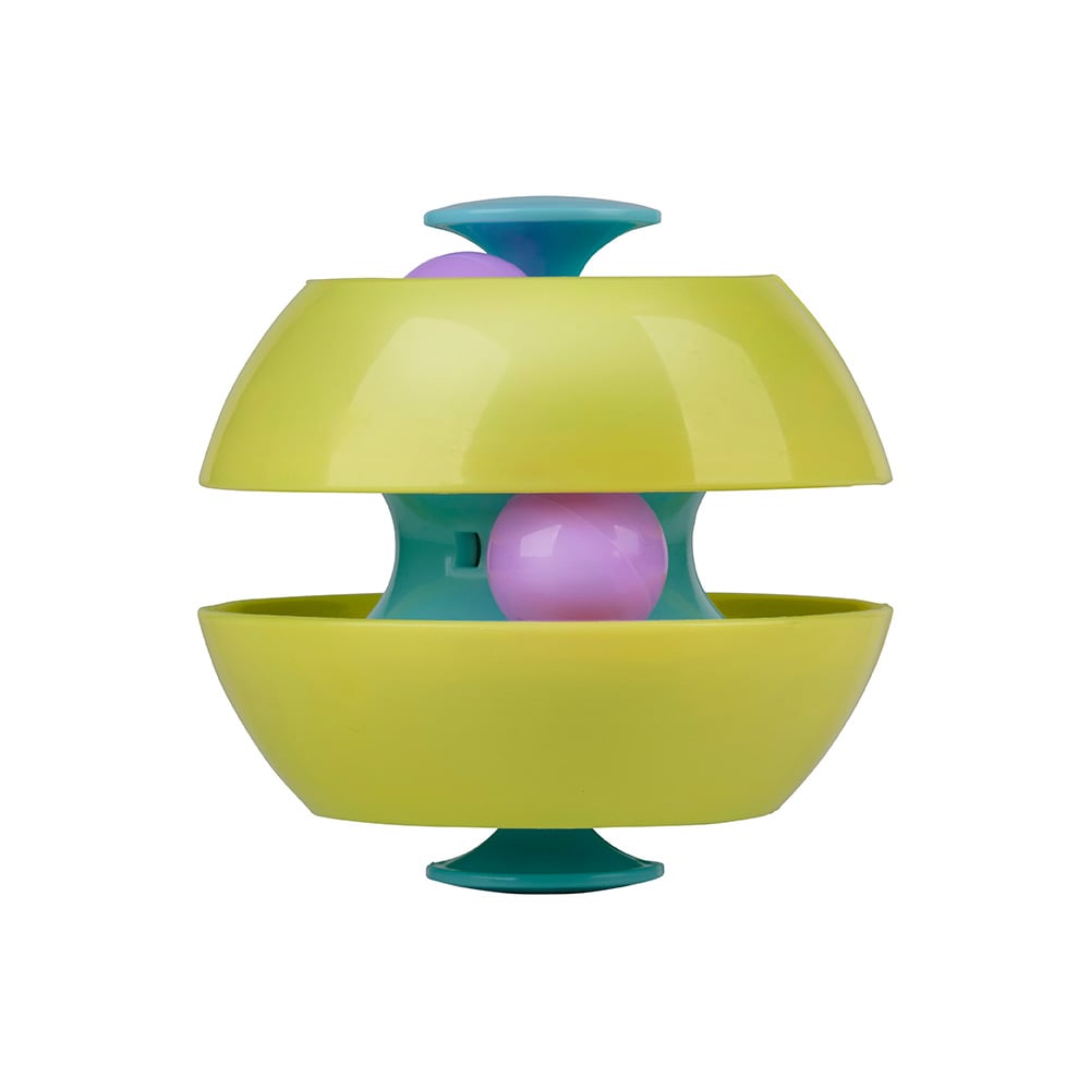 Kissan lelu Twist-a-ball 13x13x15 cm / Interaktiivinen kissapallo / Kissan jäljityslelu