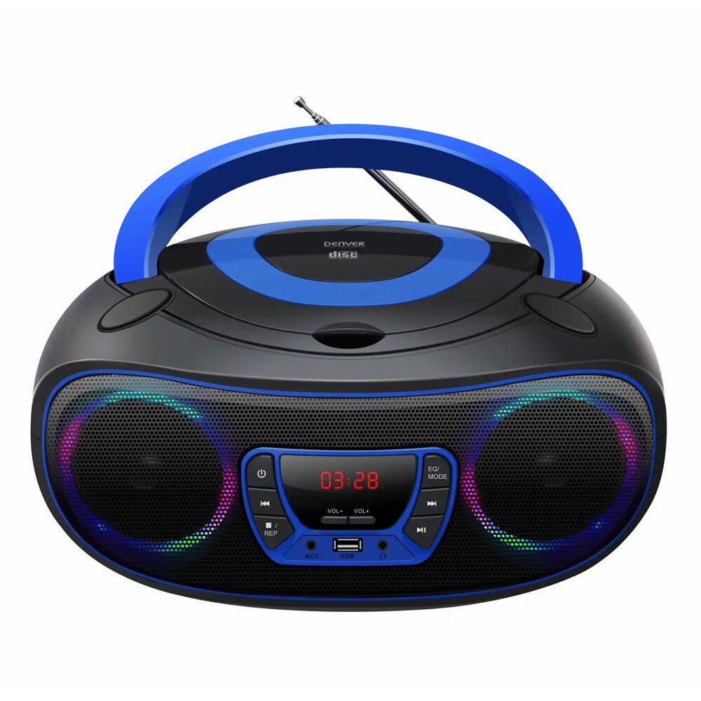 Denver TCL-212BTBU Boombox med CD, Radio och USB-uppspelning / CD-radio / Bluetooth-boombox