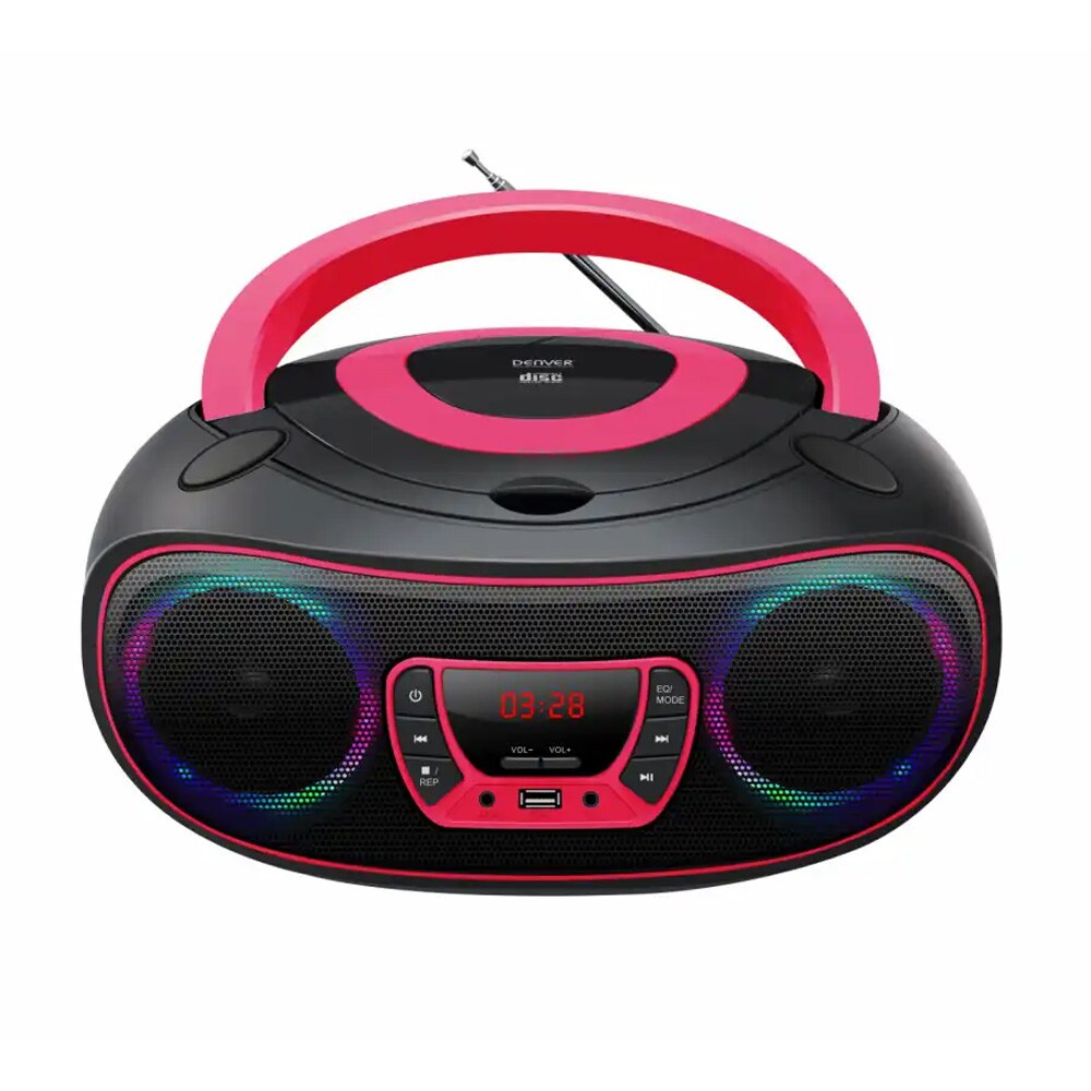 Denver TCL-212BTP Boombox med CD, Radio och USB-uppspelning / CD-radio / Bluetooth-boombox