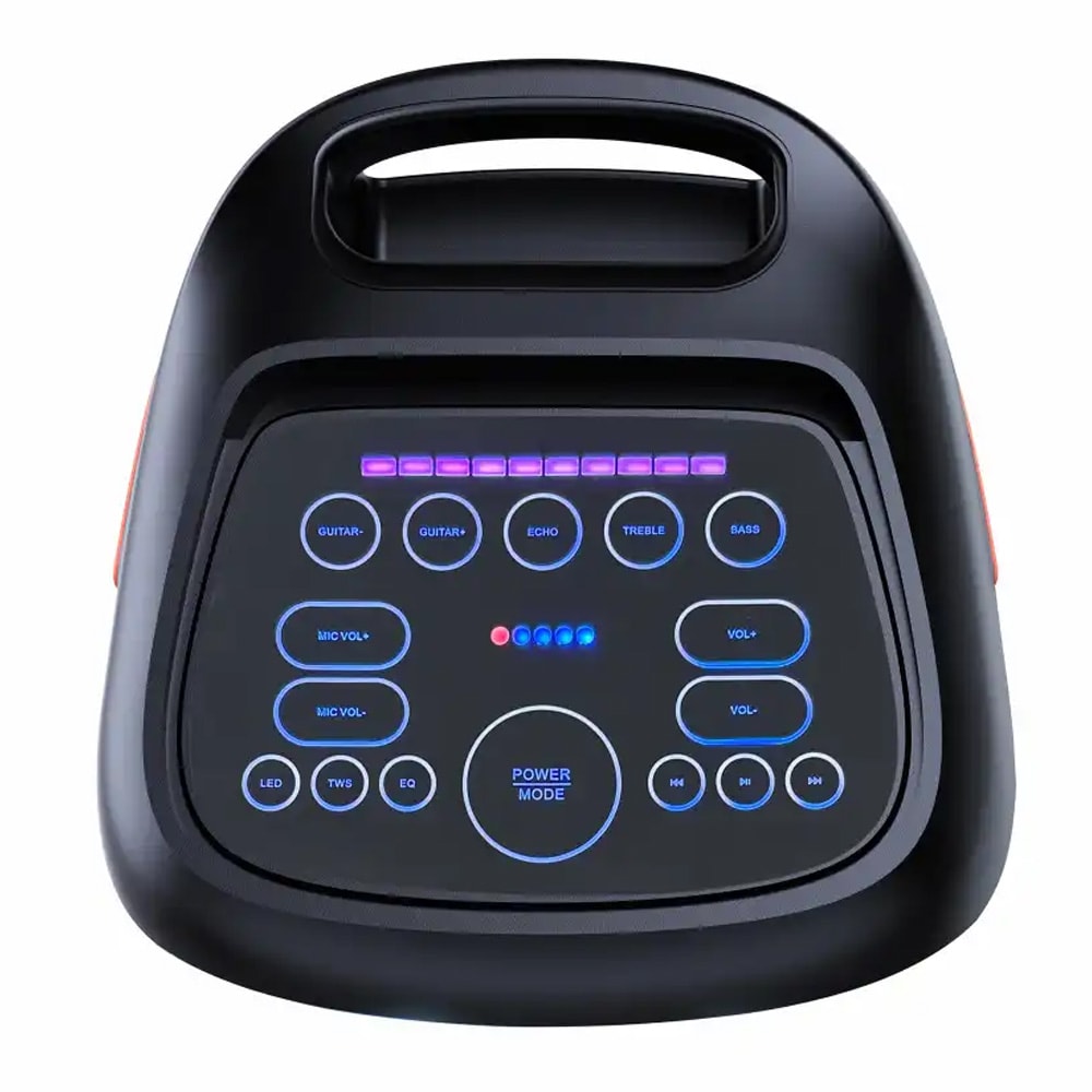Denver BPS-370 Partyhögtalare med mikrofon och LED / Bluetooth-högtalare / karaokehögtalare