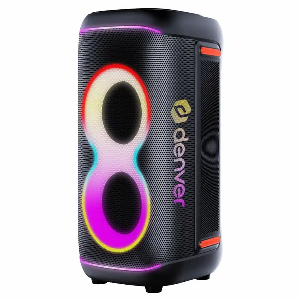 Denver BPS-370 Partyhögtalare med mikrofon och LED / Bluetooth-högtalare / karaokehögtalare