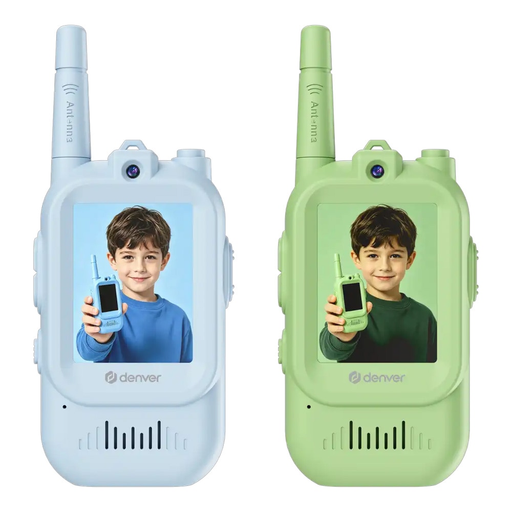 Denver WTV-462BUGN Walkie Talkie med LCD-skärm / videowalkie-talkie / radiotelefon med skärm