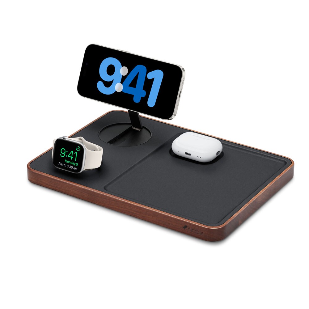 Nimble 3i1 Trådlös Laddare / Qi2-laddningsstation för Apple-enheter / MagSafe-laddare 15W