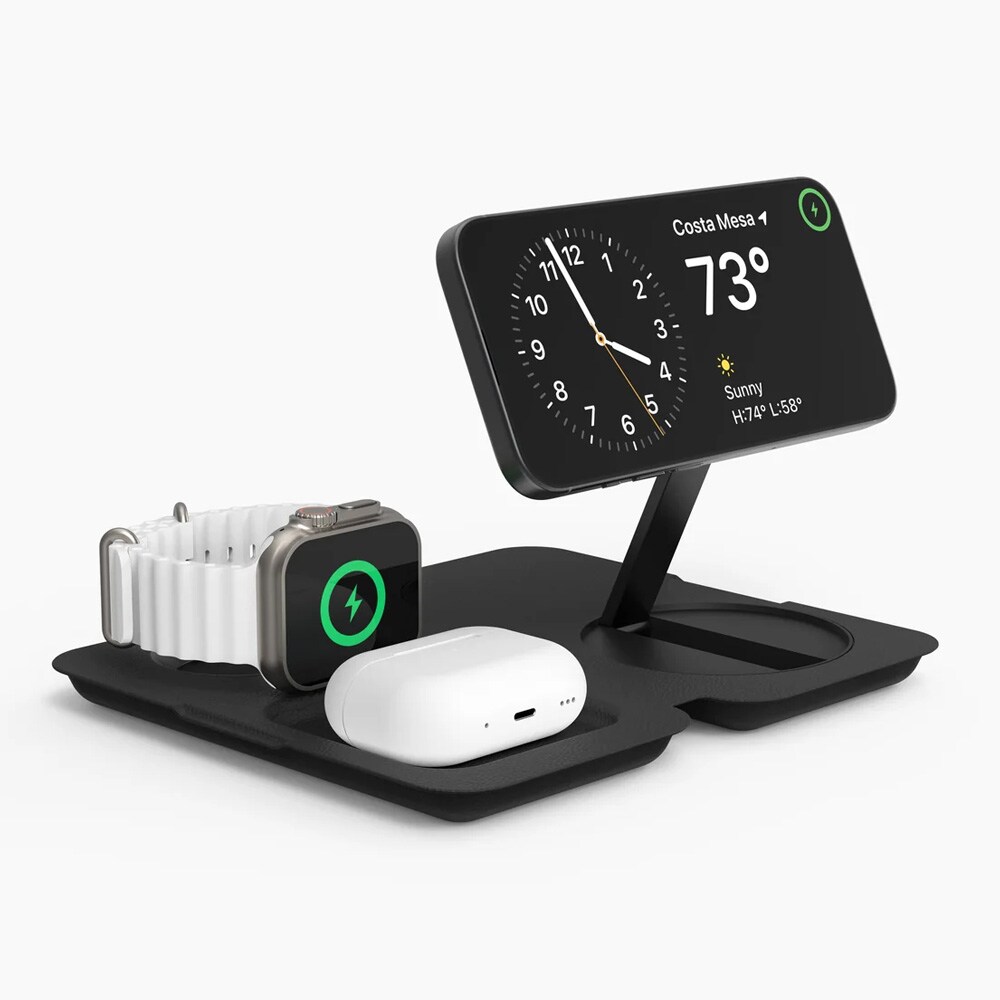 Nimble Fold 3i1 Trådlös Laddare / Qi2-laddare för Apple-enheter / Vikbar laddstation