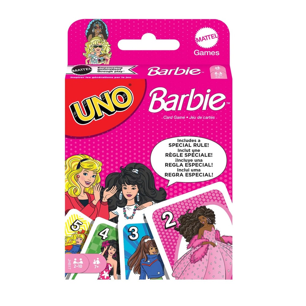 Uno Barbie Kortspel / Barbie-tematiskt familjespel / Samlarkortspel med Hi Barbie-regel