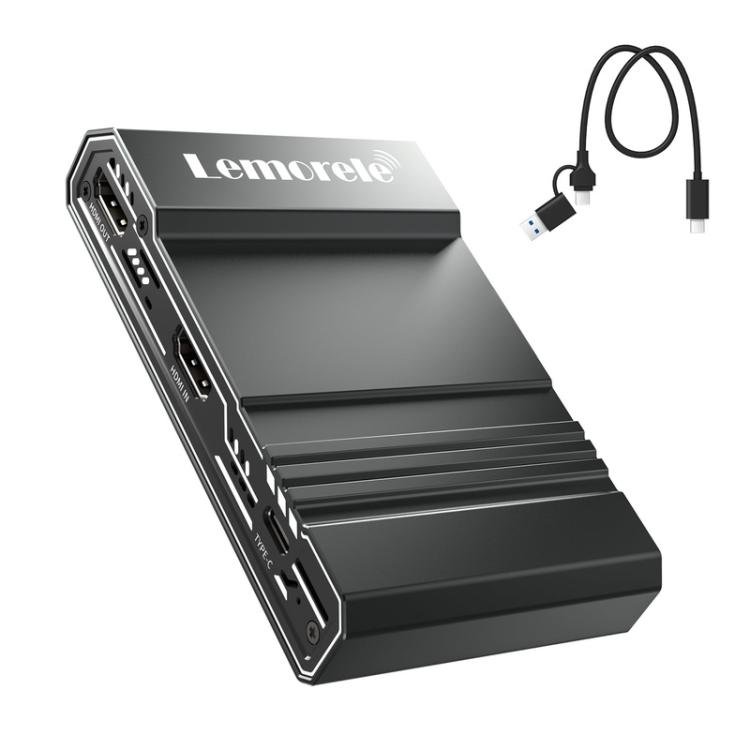Lemorele AC09 videoinspelningskort 4K / inspelningskort för video / capture card 1080p 60 fps – Svart