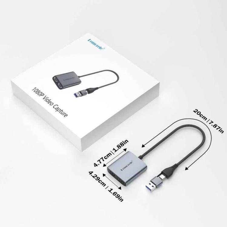 Lemorele AC07 videoinspelningskort 4K / inspelningskort för video / capture card 1080p 60 fps