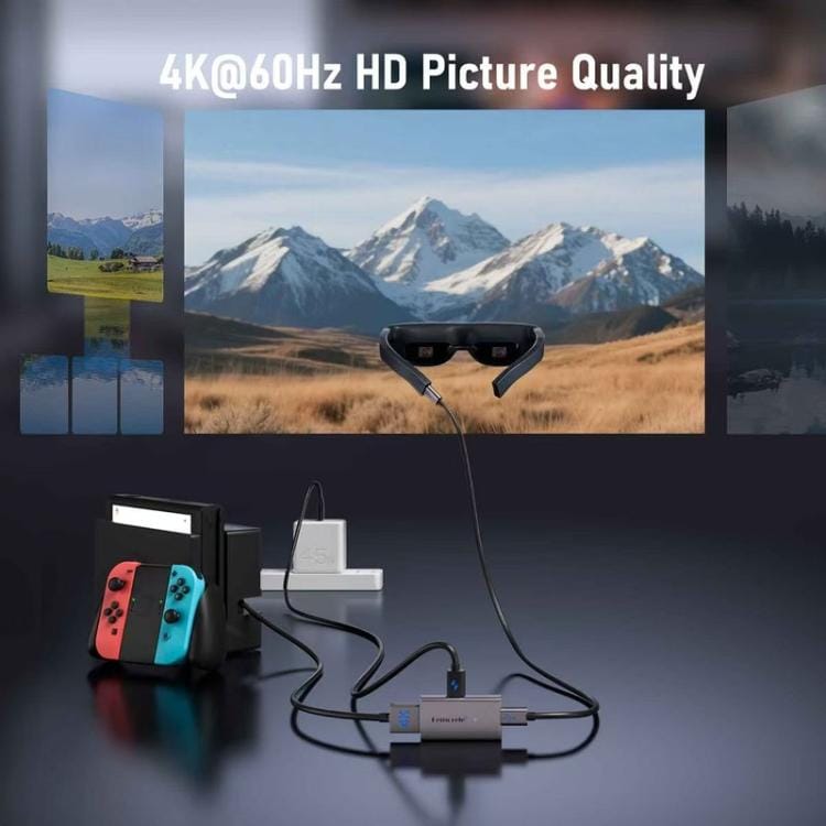 Lemorele LD48L USB-C-hubb / dockningsstation med 4K HDMI, PD-laddning, USB och SD/TF-kortläsare