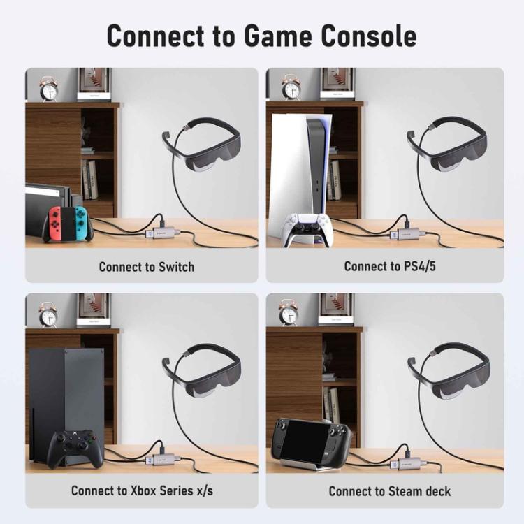 Lemorele LD48L USB-C-hubb / dockningsstation med 4K HDMI, PD-laddning, USB och SD/TF-kortläsare