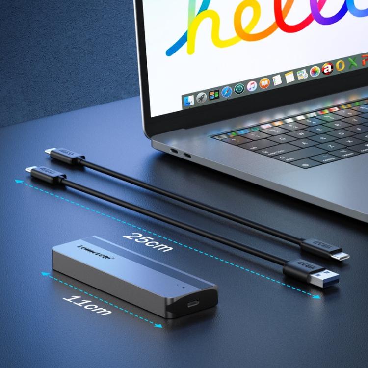 Lemorele Hårddiskkabinett SD2L för 2x M.2 NVMe/SATA 10Gbps / SSD-kabinett / Dubbel M.2-adapter
