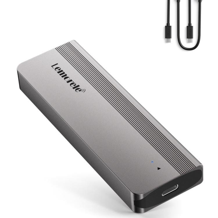 Lemorele Hårddiskkabinett SD2L för 2x M.2 NVMe/SATA 10Gbps / SSD-kabinett / Dubbel M.2-adapter