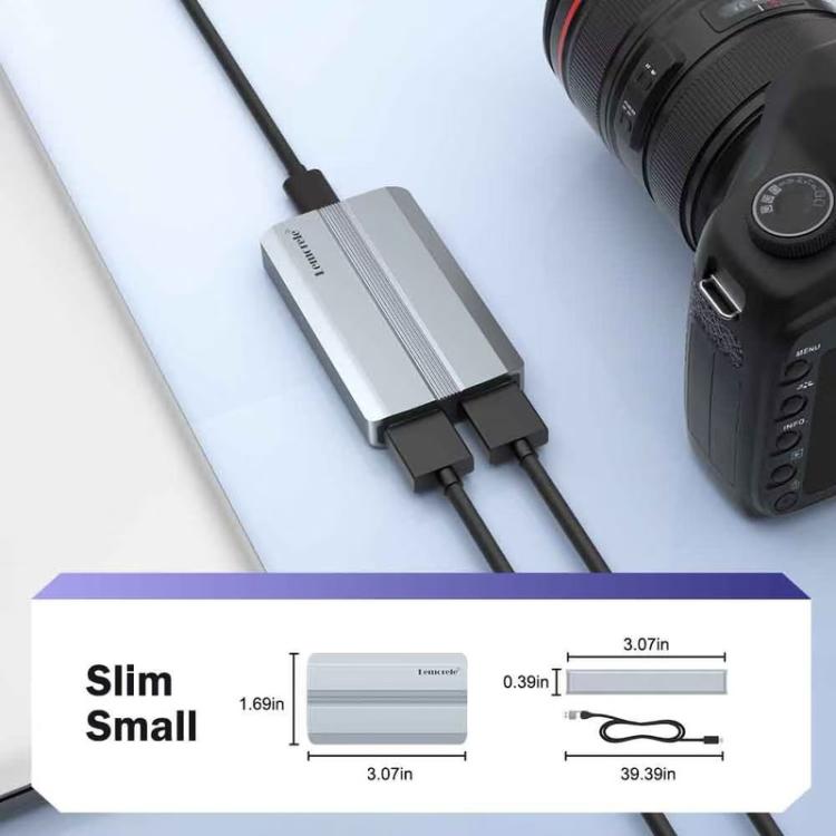 Lemorele Videoinspelningskort AC06 HDMI 4K med låg latens / Capture card / HDMI-inspelare