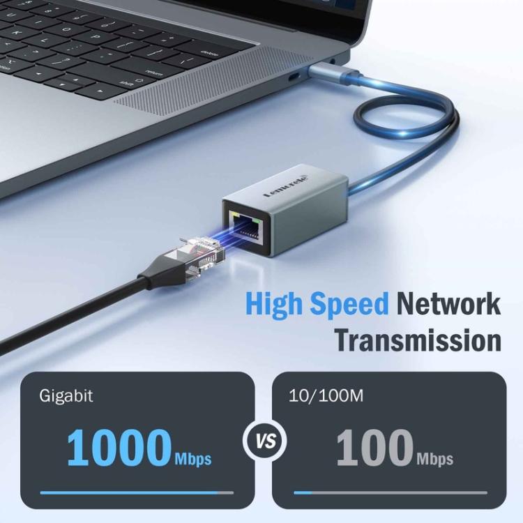 Lemorele USB-C Hubb TC48 med dubbel HDMI och Gigabit Ethernet / USB-C-docka / HDMI-adapter