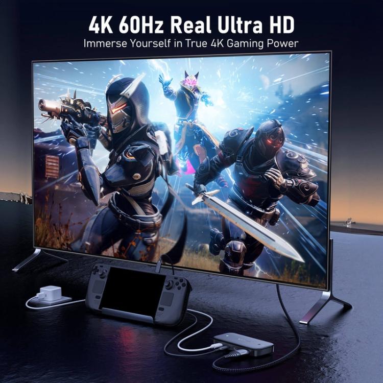 Lemorele KVM-switch H200 USB-C med HDMI 4K 60Hz och 100W PD / USB-C-växlare / Datorväxlare