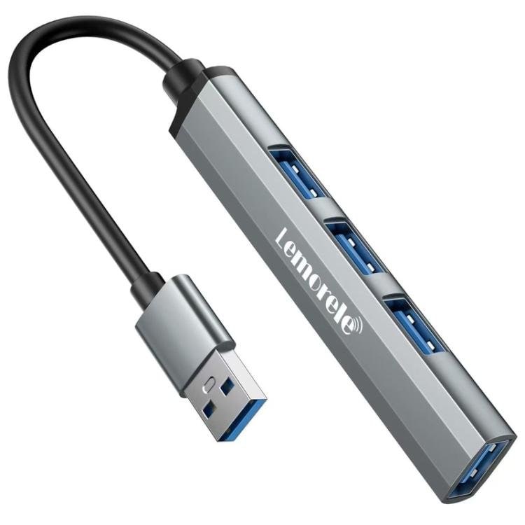 Lemorele USB-C Hubb TC53 med 4 USB-portar / USB-portreplikator / USB-C-förgrenare