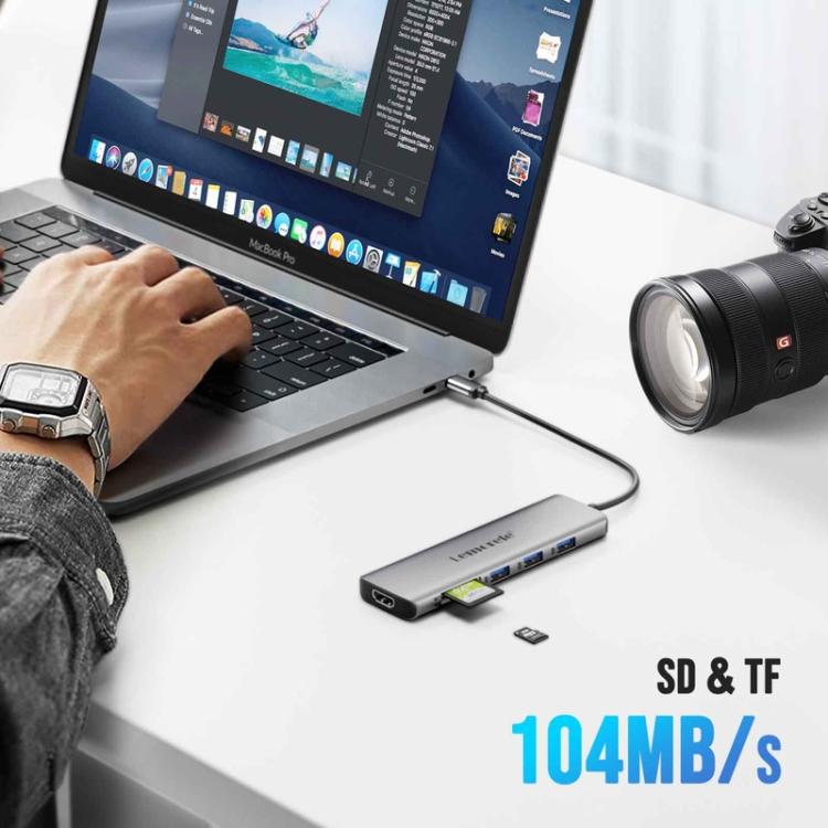 Lemorele Dockningsstation TC38L 8-i-1 med HDMI, Gigabit Ethernet och PD-laddning / PC-hubb / Docka