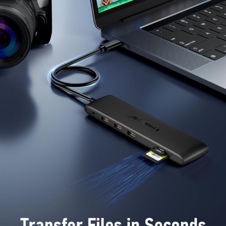 Lemorele Dockningsstation TC97 USB-C med HDMI 4K, Gigabit Ethernet och PD-laddning / PC-dock / Hubb